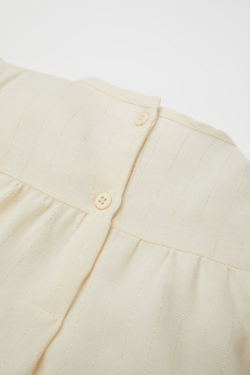 DeFacto Beige BabyGirl Baby Girl Crew Neck Twill Long Sleeve Shirt Casual - Image 3